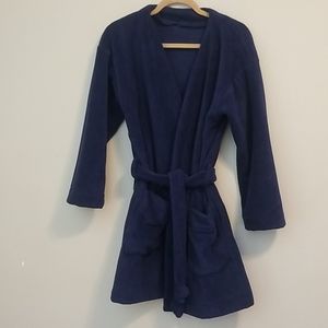 Navy Fleece Robe